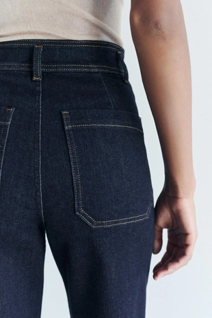 Джинсы Marine прямого кроя Leg с высокой посадкой и карманами — коллекция Zara «Zw»- Заказать в России