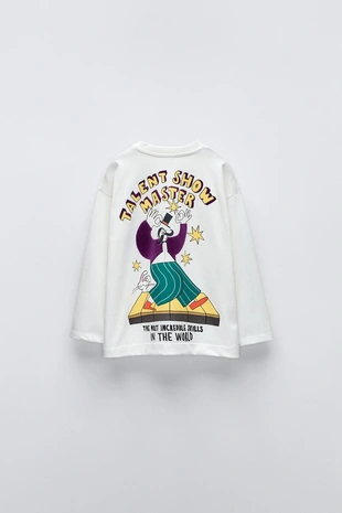 Футболка из ткани с принтом- Заказать в России