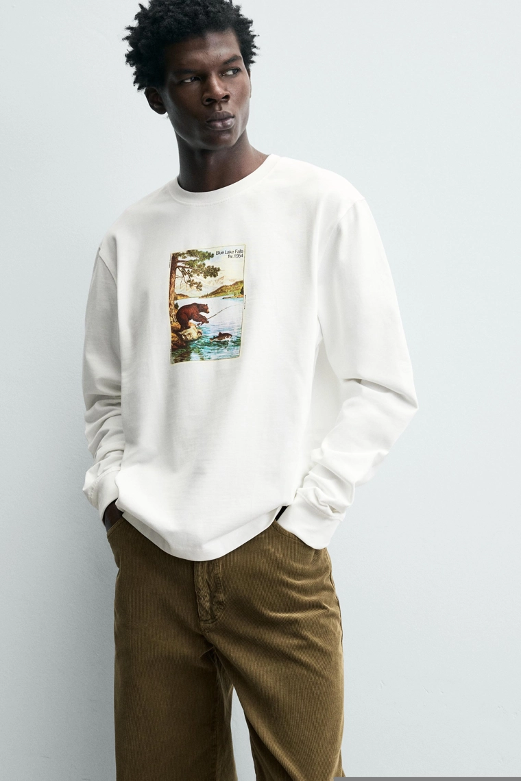 Футболка с принтом медведя