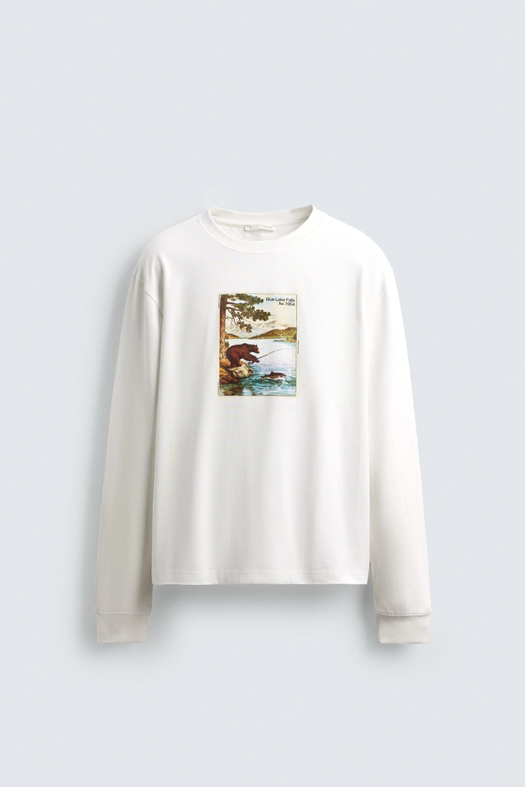 Футболка с принтом медведя