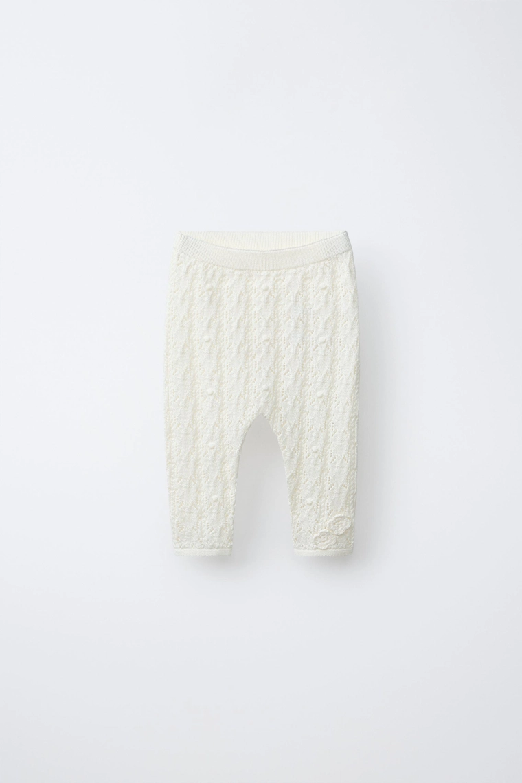 Трикотажные брюки с ажурным узором