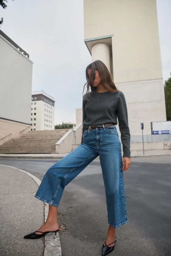 ДЖИНСЫ Z1975 STRAIGHT HIGH-WAIST С РЕМНЕМ
