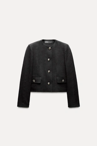 Блейзер короткий жаккардовый- Заказать в России