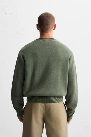 Свитер из рельефного хлопка- Заказать в России