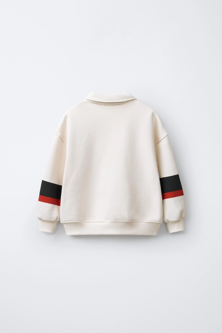 Поло-свитшот с вышитым уткенком