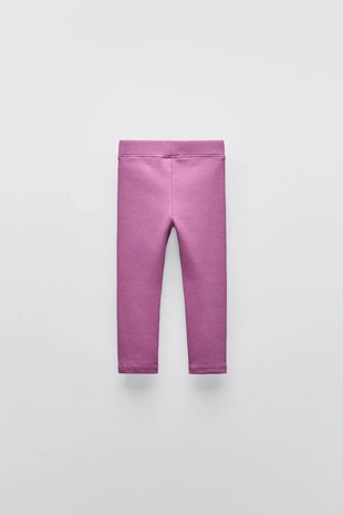 Легинсы в рубчик с нашивкой