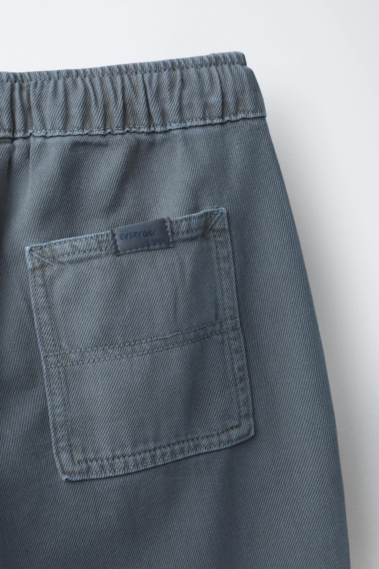 Прямые брюки из твила со свободным покроем