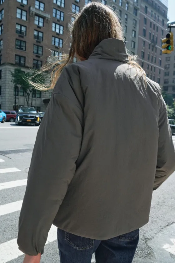 Zara Двубортная куртка кимоно — коллекция zara «zw» - Цвет серый