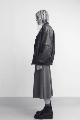 Мягкая юбка миди объемного кроя - Заказать в России