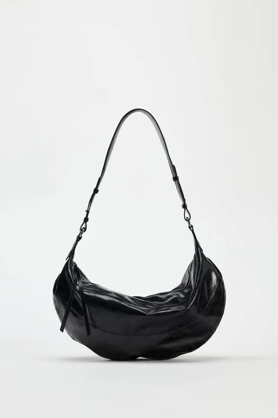 Zara black bag discount