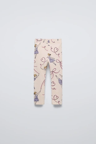 Легинсы из ткани в рубчик с принтом- Заказать в России