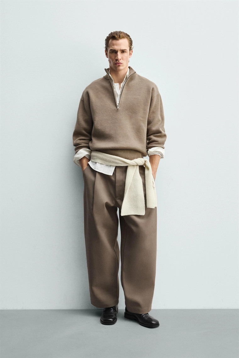 Свитер с четвертью молнии