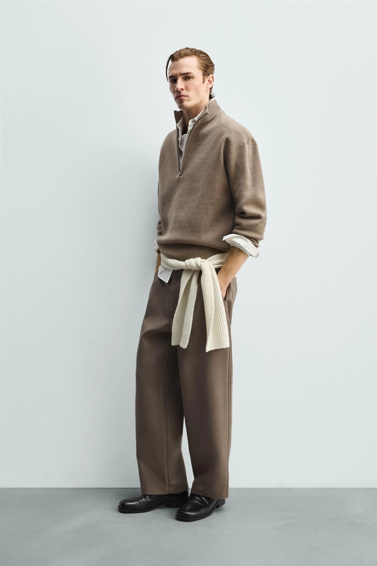 Свитер с четвертью молнии