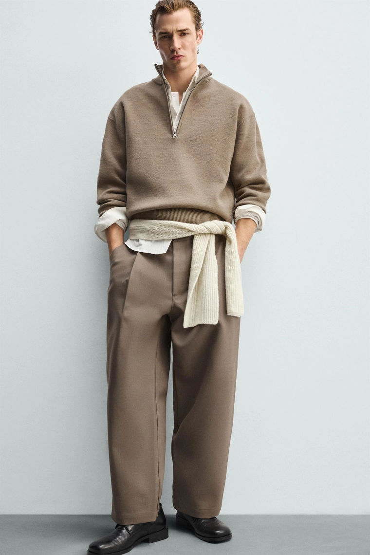 Свитер с четвертью молнии