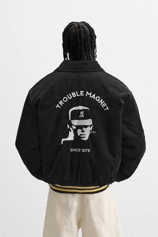 Вельветовая куртка с контрастными нашивками- Заказать в России