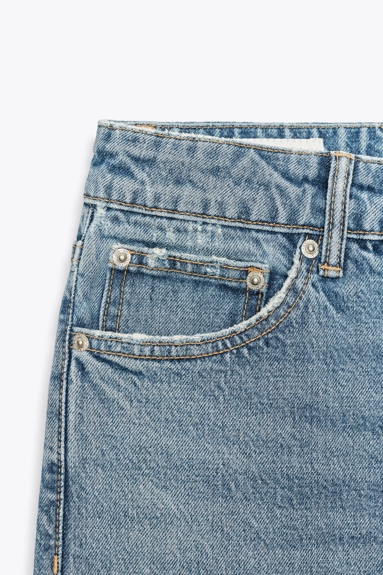 Джинсы с высокой посадкой прямого кроя zara