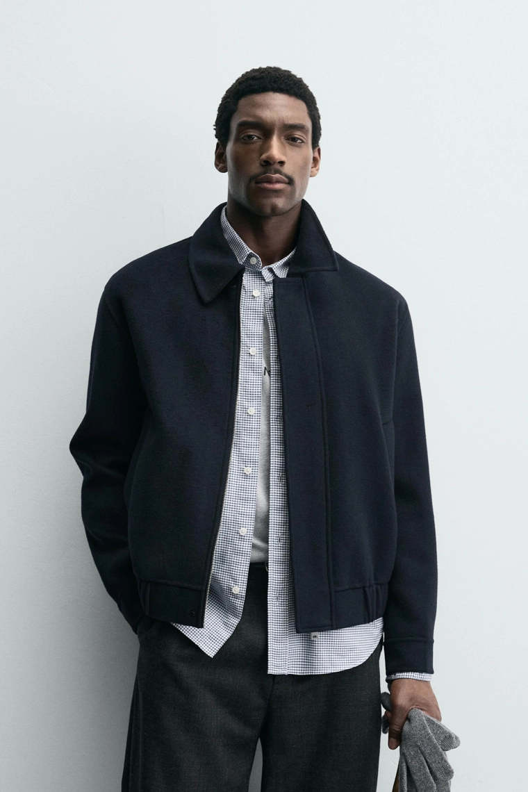 Укороченная рубашка из шерстяной смеси