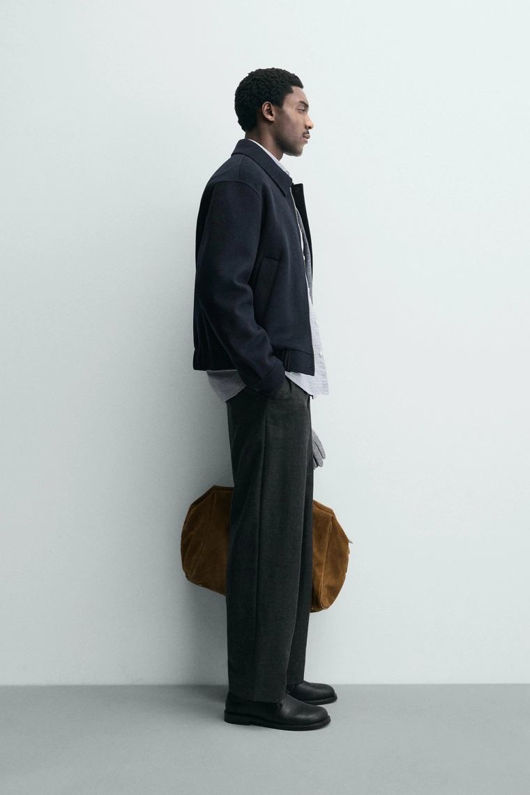 Укороченная рубашка из шерстяной смеси