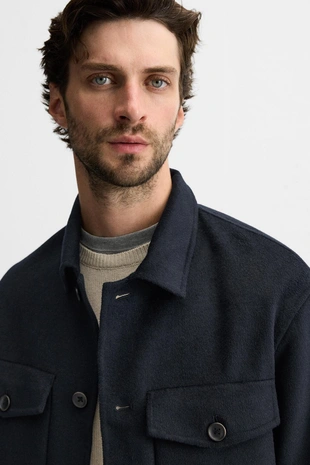 Куртка-рубашка из смесовой шерсти- Заказать в России