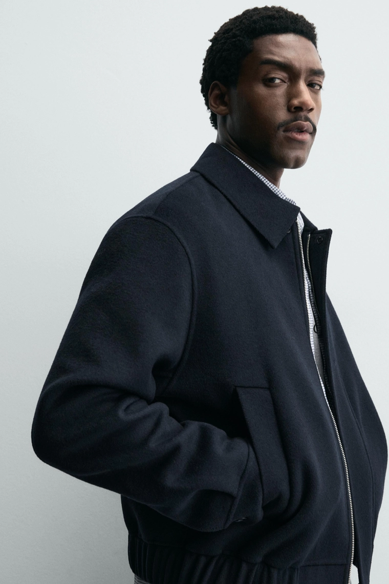 Укороченная рубашка из шерстяной смеси