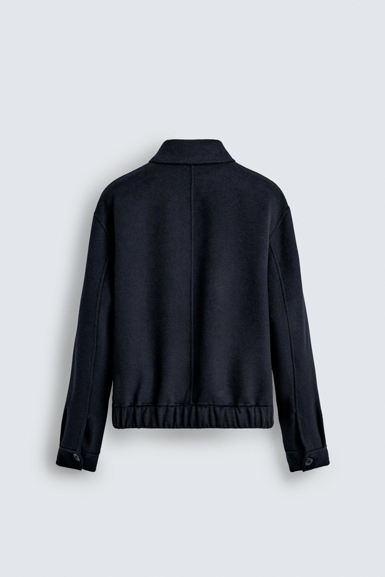 Укороченная рубашка из шерстяной смеси