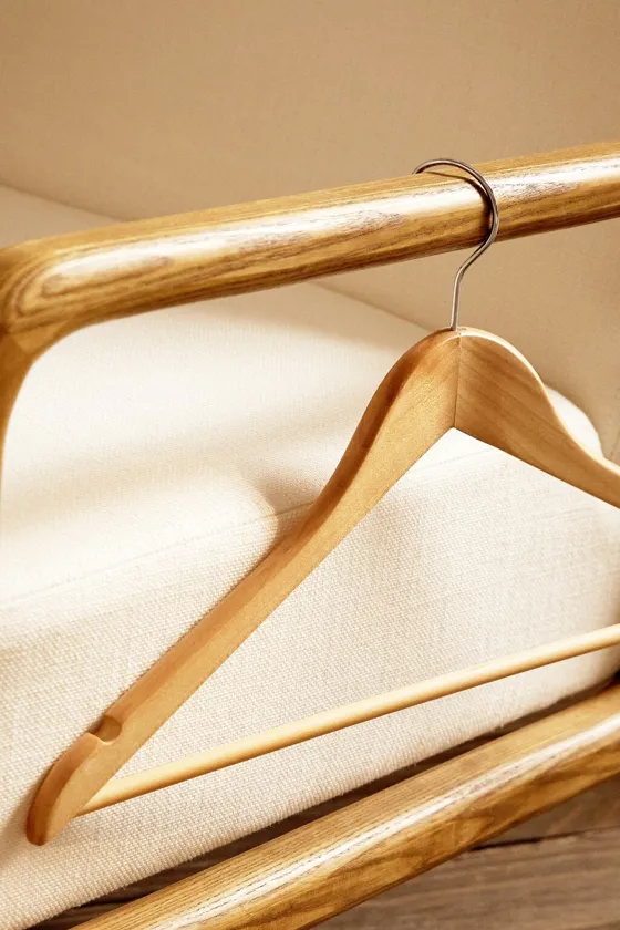 Лакированный деревянный вешалка (набор из 3)