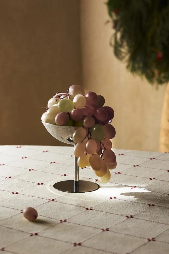 Shiny metal wine glass