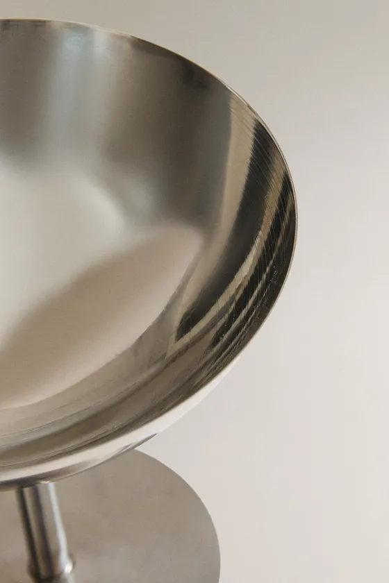 Shiny metal wine glass