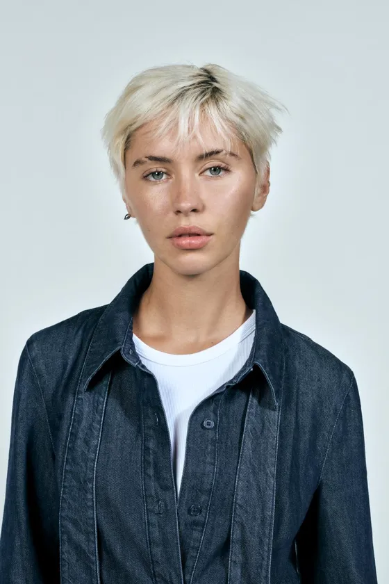 ДЖИНСОВОЕ ПЛАТЬЕ TRF С БАНТОМ