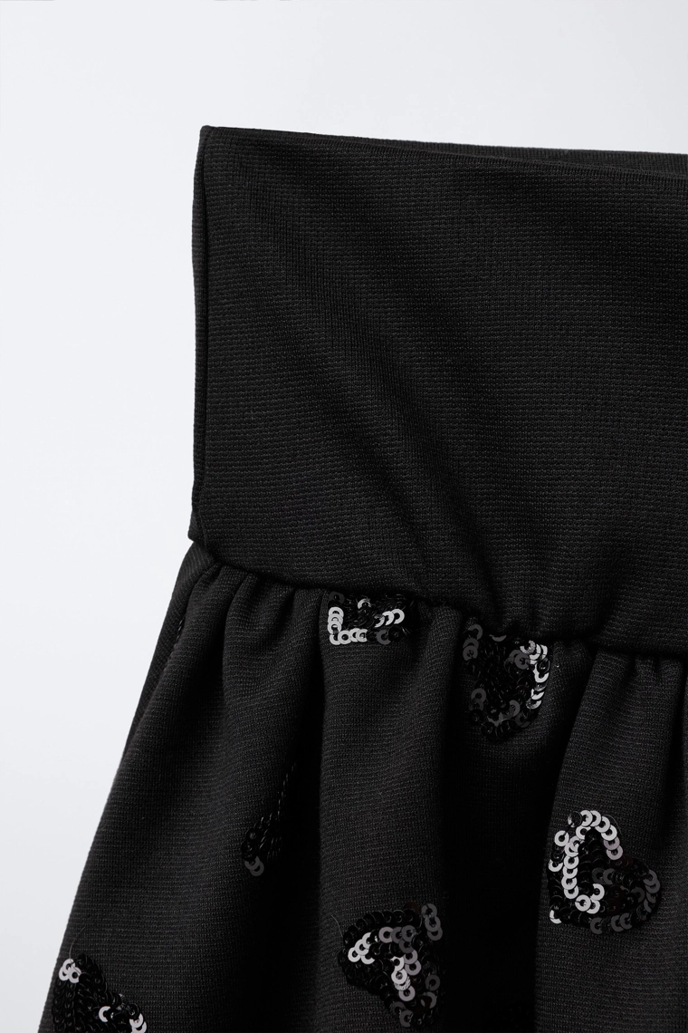 Юбка-баллон с сердечными бусинами