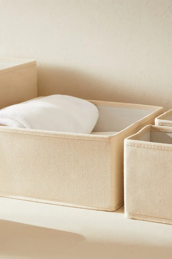Foldable cotton storage box