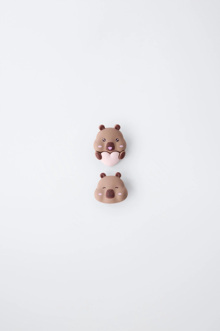 Набор из двух заколок для волос в форме капибар