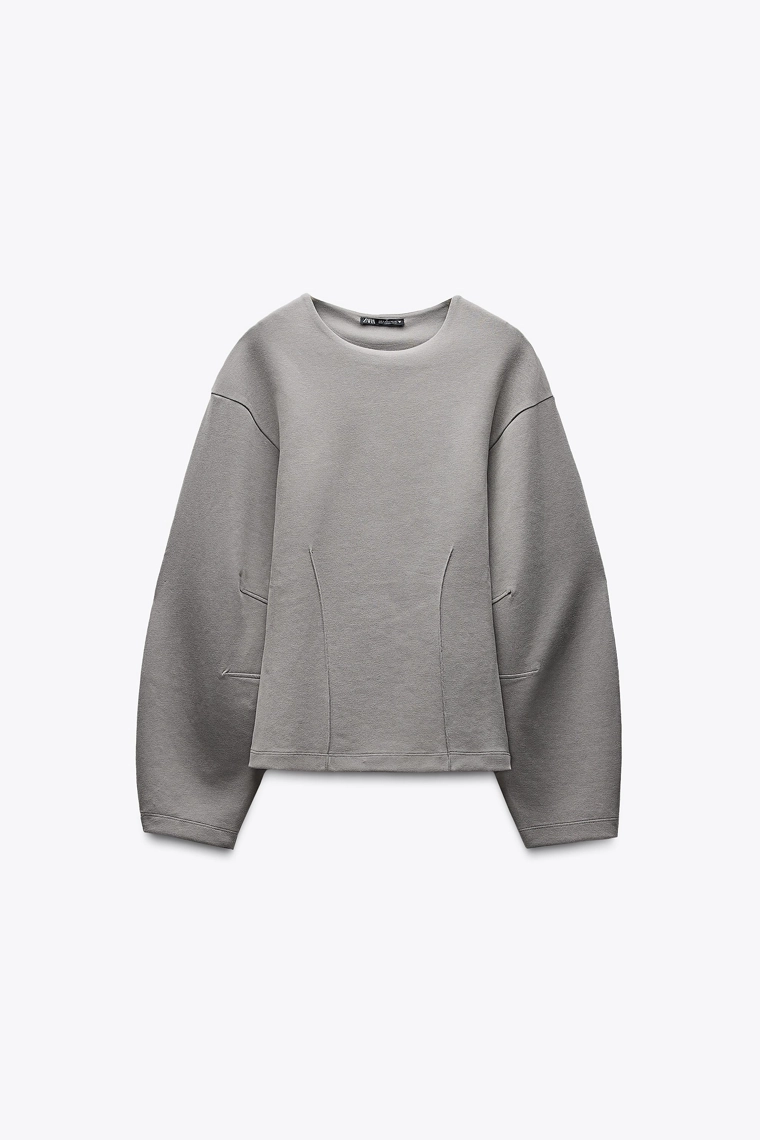 Свитшот из интерлока силуэта fitted