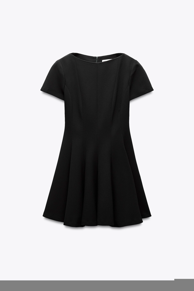 Короткое платье с расширяющимся подолом коллекции zara woman