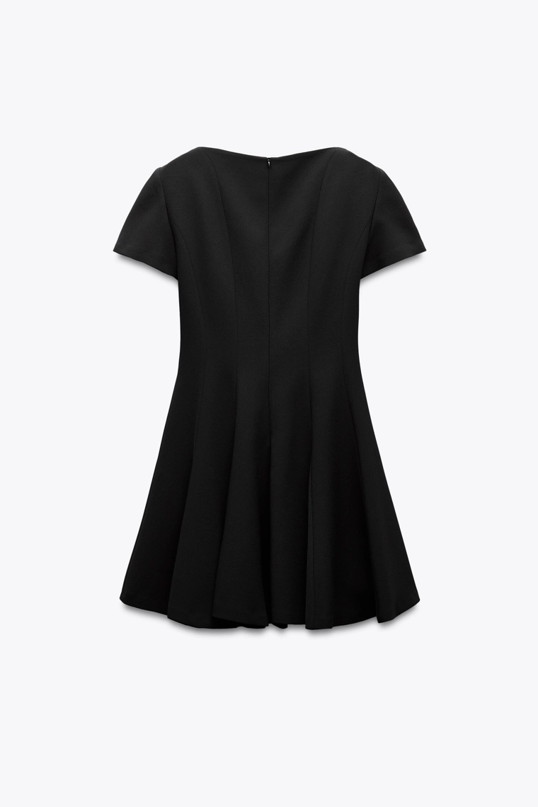 Короткое платье с расширяющимся подолом коллекции zara woman