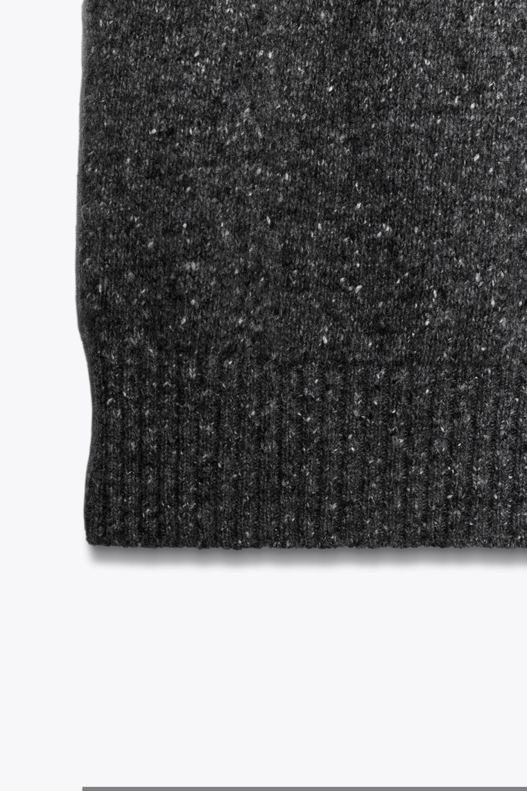 Топ с высоким воротником из шерсти