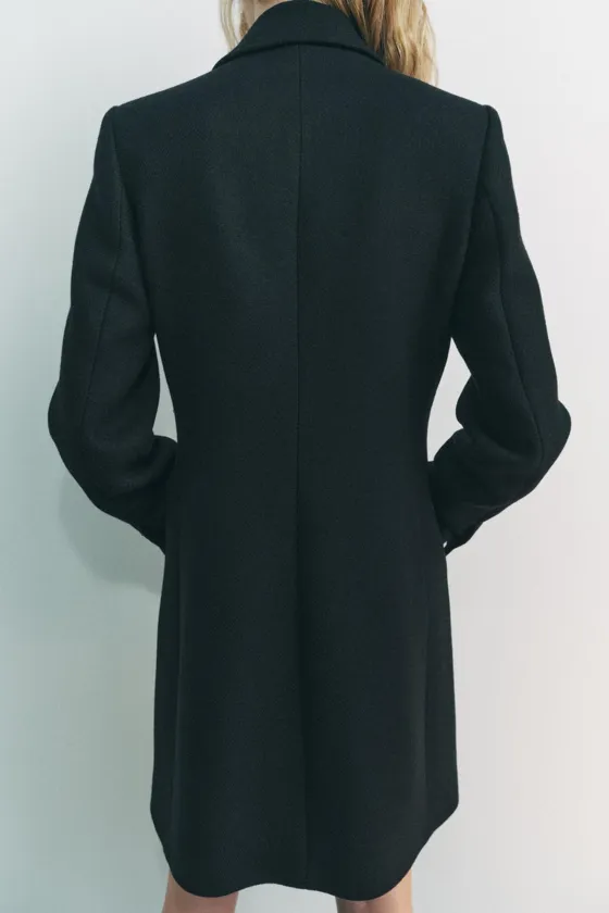 Шерстяное пальто zara