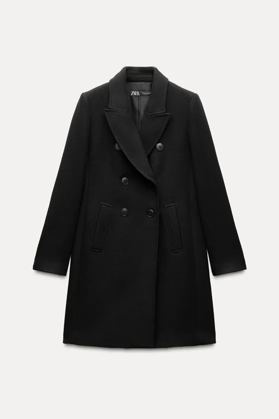 Шерстяное пальто zara