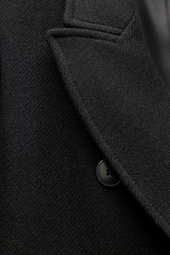 Шерстяное пальто zara