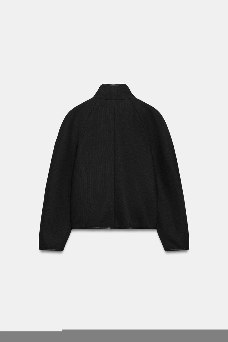 Пальто из шерстяной смеси с застёжками-лягушками Zara «ZW»