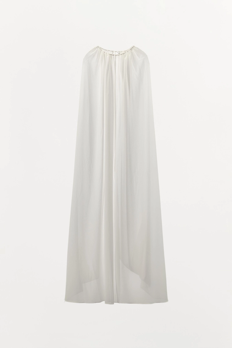 Асимметричная длинная накидка