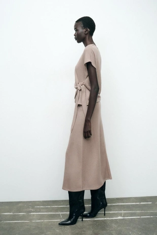 Мягкая юбка миди - Заказать в России