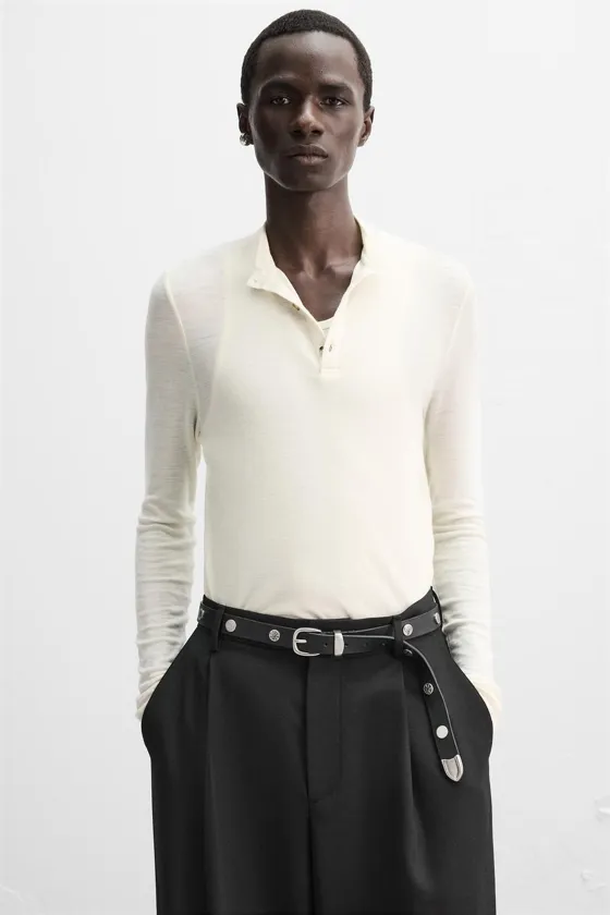 Кожанный ремень с заклепками x nanushka