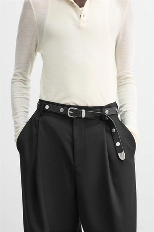 Кожанный ремень с заклепками X NANUSHKA- Заказать в России