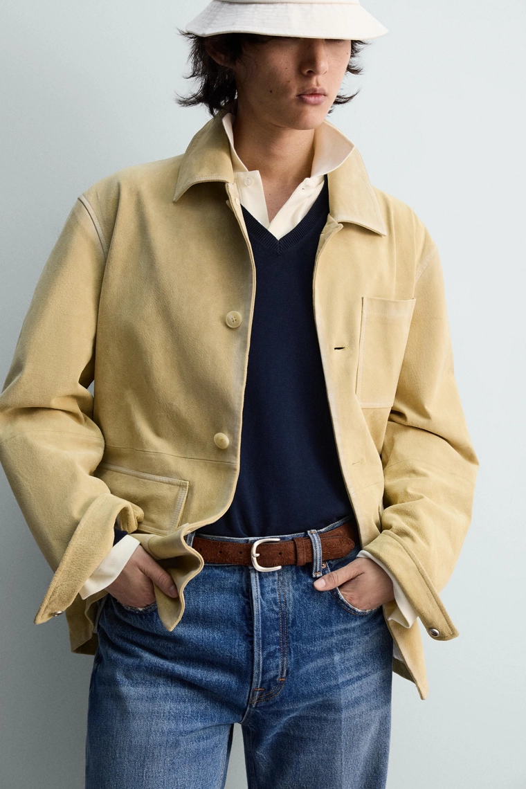 Ремень из ограниченной коллекции с разделенной замшей