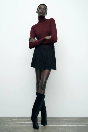 Юбка-шорты с плиссировкой- Заказать в России