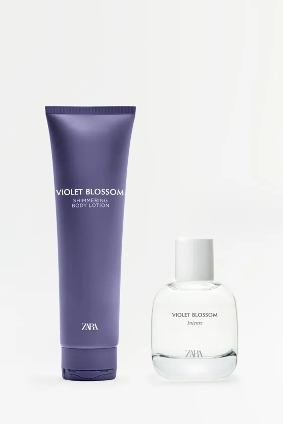Violet blossom intense christmas edp 90ml (3.0 fl. oz) + glitter cream 150ml (5.0 fl. oz).