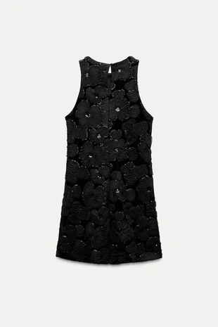 Платье с цветочным принтом и пайетками- Заказать в России