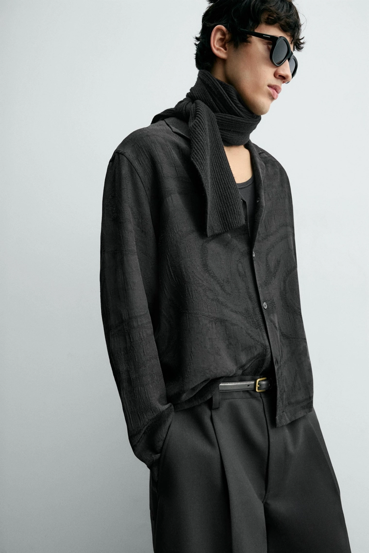 Рубашка с джаккардовым узором