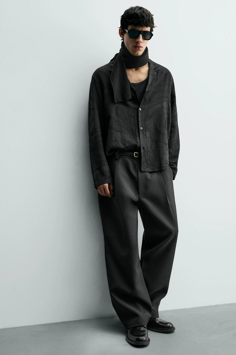 Рубашка с джаккардовым узором